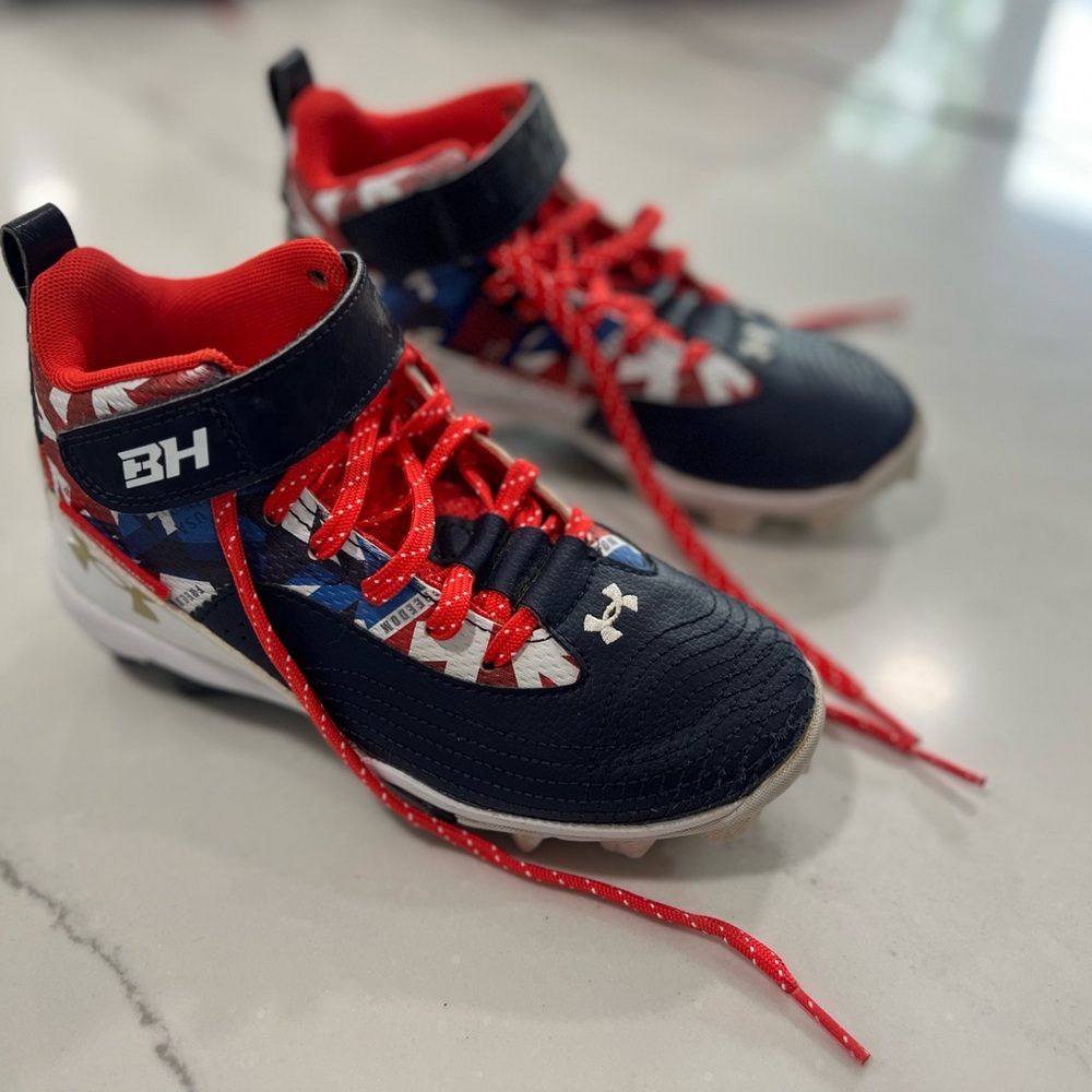 Under Armour Harper 7 Mid USA RM Jr. Baseball Cleats - Size 1